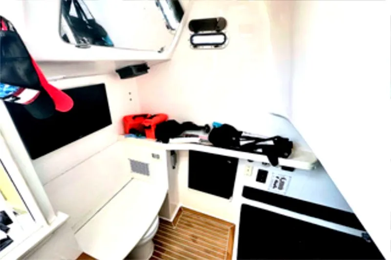  Yacht Photos Pics Interior of 2017 Stamas 390 Tarpon boat with modern amenities and compact design.