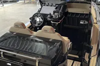 2022 Zar Formenti 85 SL boat interior with modern dashboard and seating.