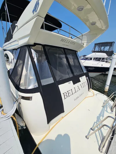 Bella Vita Yacht Photos Pics 2003 Azimut 46 MY yacht "Bella Vita" docked in marina, La Jolla, California.