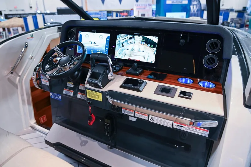  Yacht Photos Pics 2024 Wiszniewski Yachts W43 helm with advanced navigation and control systems.