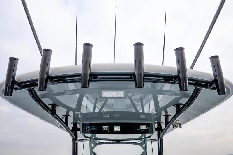  Yacht Photos Pics 2023 Valhalla Boatworks V-33 T-top with rod holders and electronics.