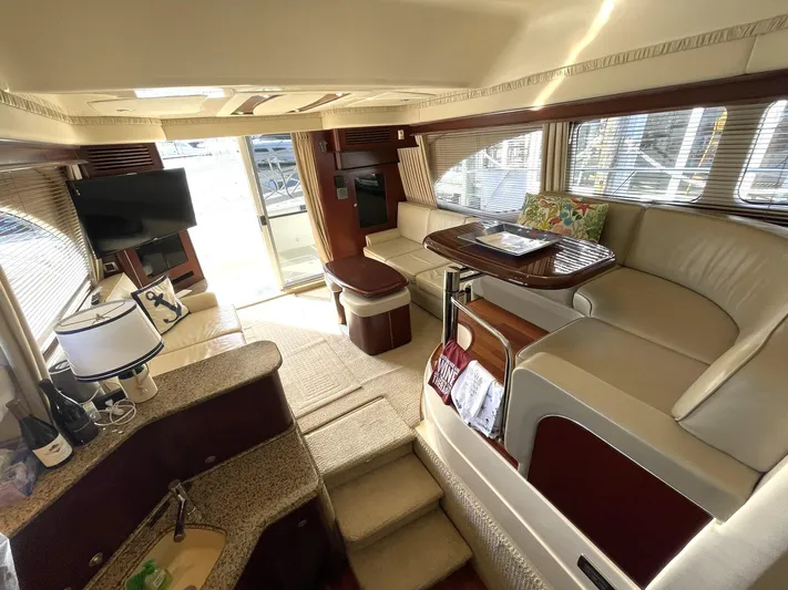 Tivoli II Yacht Photos Pics SALON LOOKING AFT FROM THE GALLEY