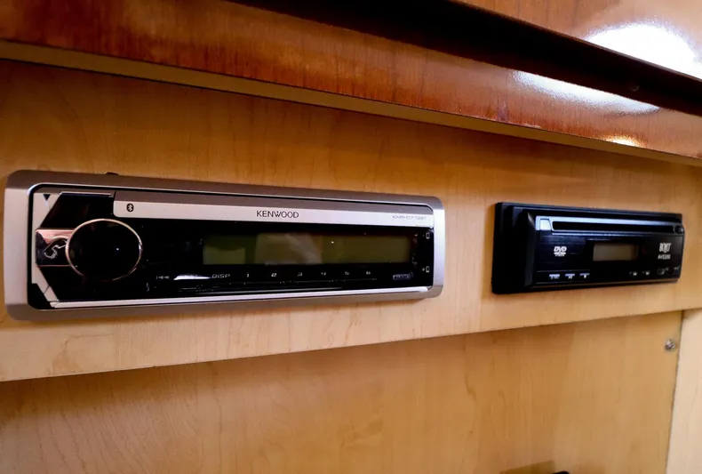 St Babyn Yacht Photos Pics Kenwood stereo and DVD player in 2012 Sea Ray Sundancer 310 cabin.