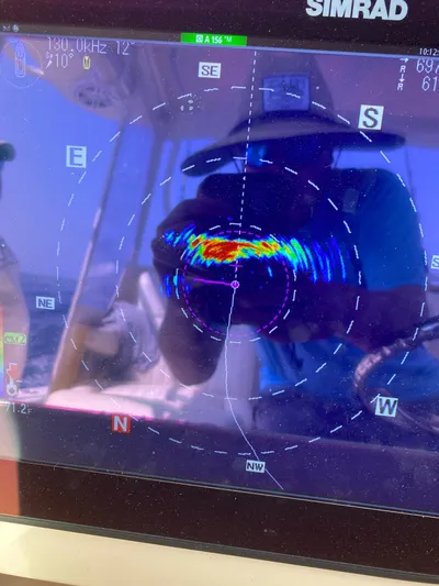  Yacht Photos Pics Simrad radar display on a 2014 Grady-White Canyon 376 boat.