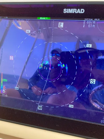  Yacht Photos Pics Simrad navigation display on 2014 Grady-White Canyon 376 boat.