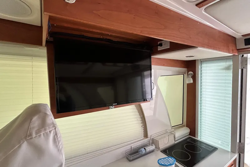 Esc Key Yacht Photos Pics Fold out TV above galley