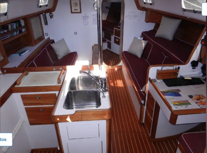 Finezza Veloce Yacht Photos Pics Main salon, brand new teak/holly sole