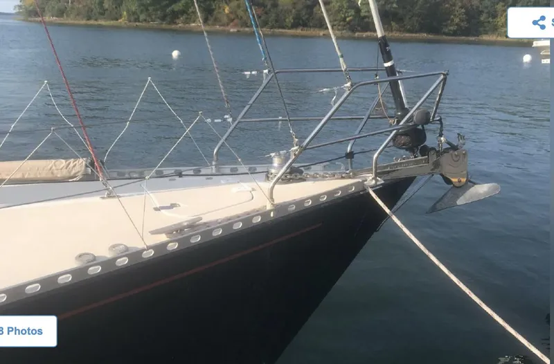 Finezza Veloce Yacht Photos Pics Bow anchor and asym tack fitting