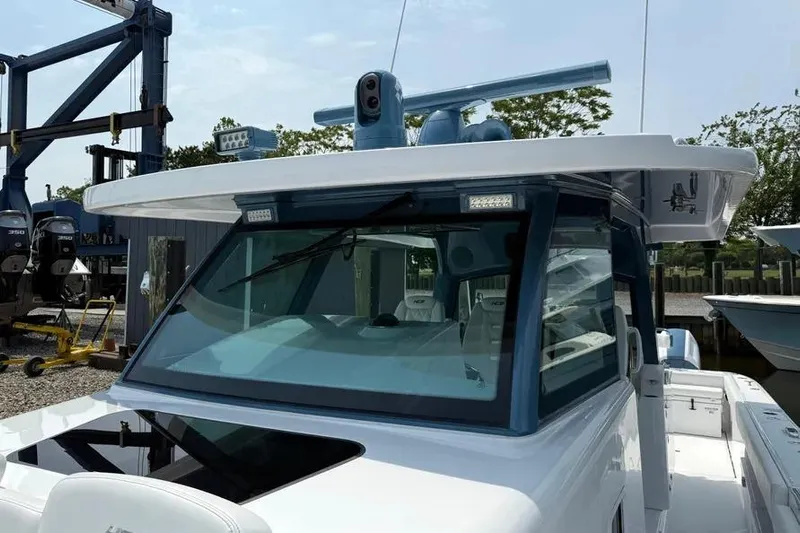  Yacht Photos Pics 2025 HCB 48 Campeon boat with advanced navigation equipment and sleek design.