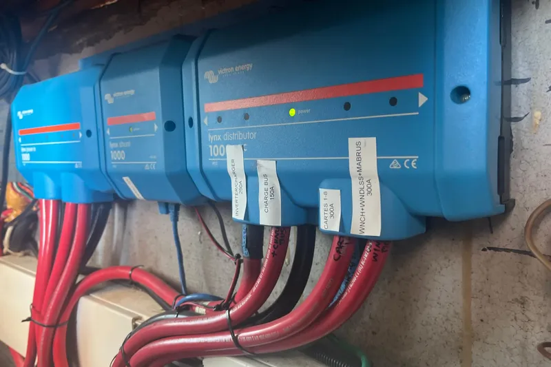 Pippin Yacht Photos Pics Electrical system with Victron Energy components on a 2001 Catana 471 yacht.