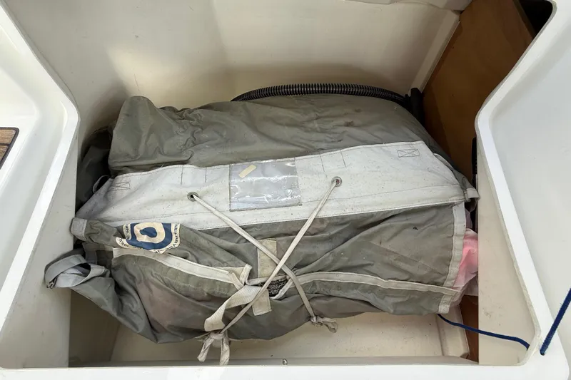 Wind Waker Yacht Photos Pics Stored sail in Beneteau Oceanis 41 yacht compartment, 2013 model.