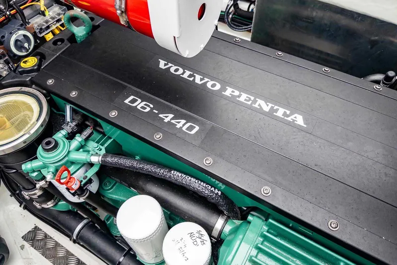  Yacht Photos Pics Volvo Penta D6-440 engine in 2024 Targa 30.1 boat, showcasing advanced marine technology.