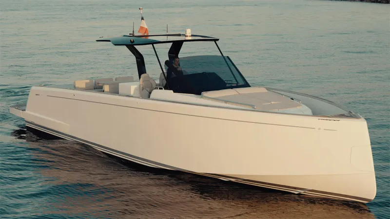 Mea Yacht Photos Pics 2022 Pardo Yachts 43 cruising on calm waters at sunset.