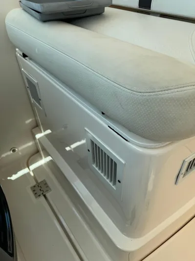  Yacht Photos Pics 2012 Tiara Yachts 3100 Open interior seating with storage compartments.