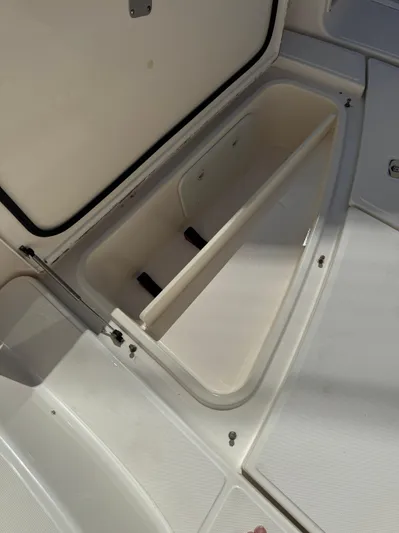  Yacht Photos Pics 2012 Tiara Yachts 3100 Open storage compartment with open lid.