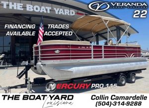 2018 Veranda 22 pontoon boat at The Boat Yard, financing and trades available.