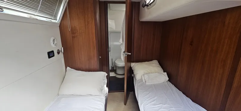  Yacht Photos Pics Twin cabin with ensuite bathroom on 2014 Princess 64 yacht.