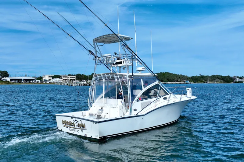 Barbara Ann Yacht Photos Pics 2001 Carolina Classic 35 Express boat cruising on a sunny day.