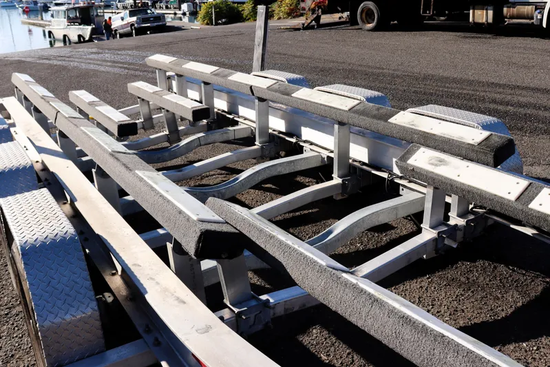Knot Busy Yacht Photos Pics Boat trailer for 2017 Ranger Tugs R-29 CB at a marina.