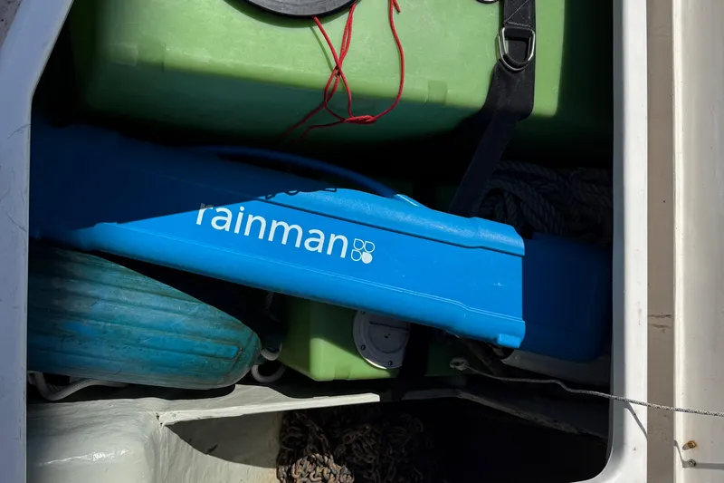 Selah Yacht Photos Pics Storage compartment on a 2010 Leopard 38 with Rainman watermaker equipment.