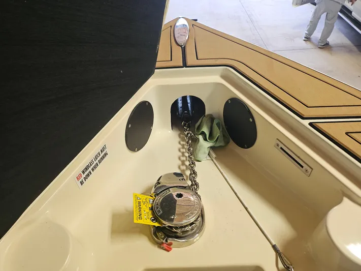  Yacht Photos Pics Anchor chain compartment of 2021 Statement 350 Open boat.