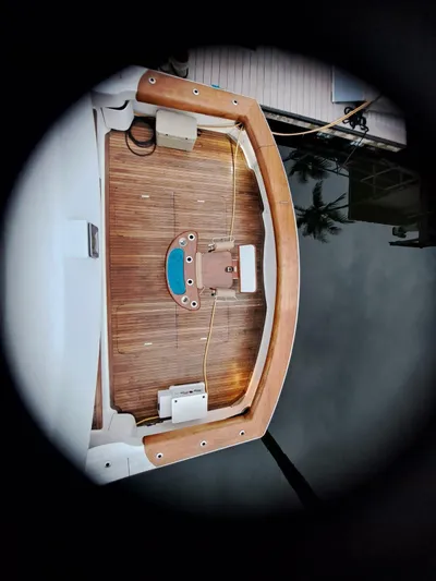 Mary Rose Yacht Photos Pics 2006 Hatteras 68 Convertible yacht stern view at dock.