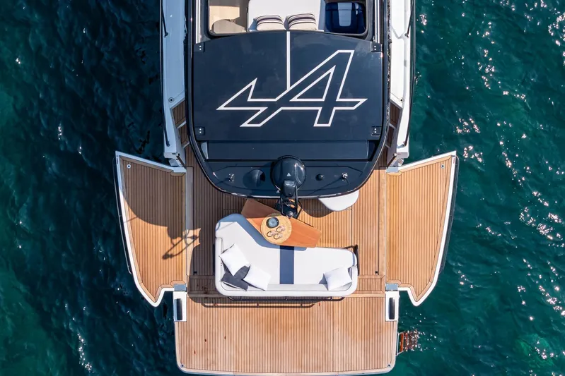 On Order Yacht Photos Pics Aerial view of 2026 Beneteau Gran Turismo 40 yacht with elegant deck design.