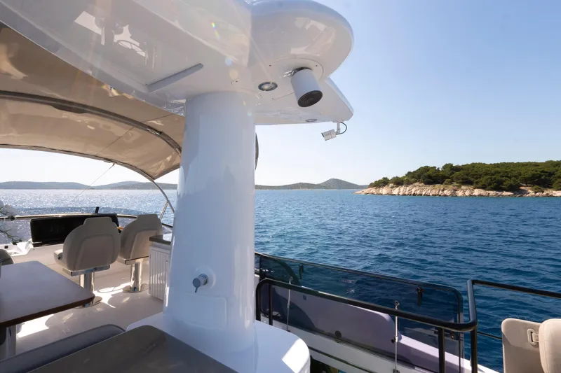 Olivia Yacht Photos Pics Azimut Magellano 60 yacht interior with ocean view, 2025 model.