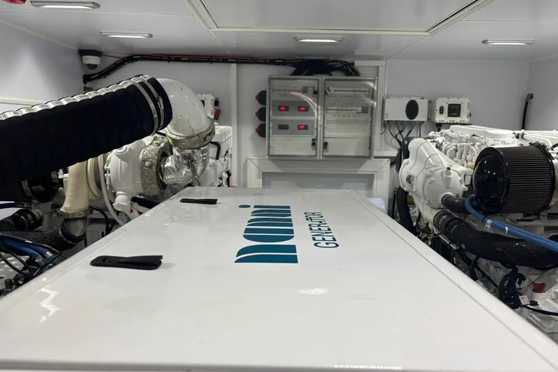  Yacht Photos Pics Engine room of 2025 KRC Yachting KRC57, featuring modern generator and equipment.