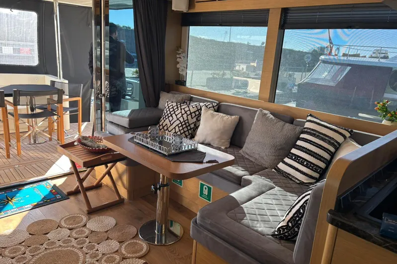  Yacht Photos Pics Luxurious interior of 2025 KRC Yachting KRC57 with elegant seating and decor.