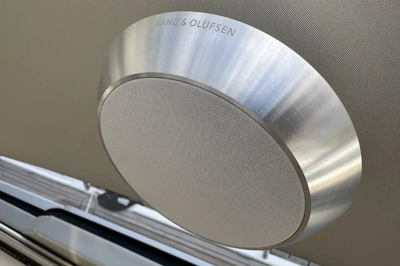 Three Bears Yacht Photos Pics Bang & Olufsen speaker on 2012 Fairline Targa 58 yacht interior.