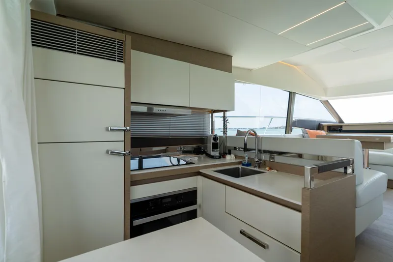 Motivated Seller Yacht Photos Pics Modern kitchen area in 2019 Prestige 520 Flybridge yacht.