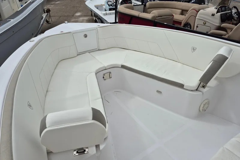  Yacht Photos Pics 2022 Century 2900 Center Console boat with spacious white seating area.