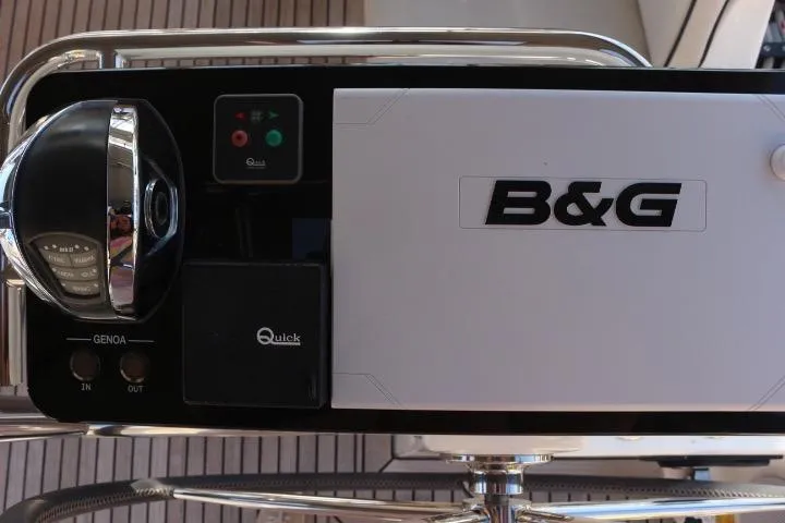 Sea Dawgs Yacht Photos Pics Control panel of 2021 Beneteau Oceanis Yacht 54 with B&G equipment.