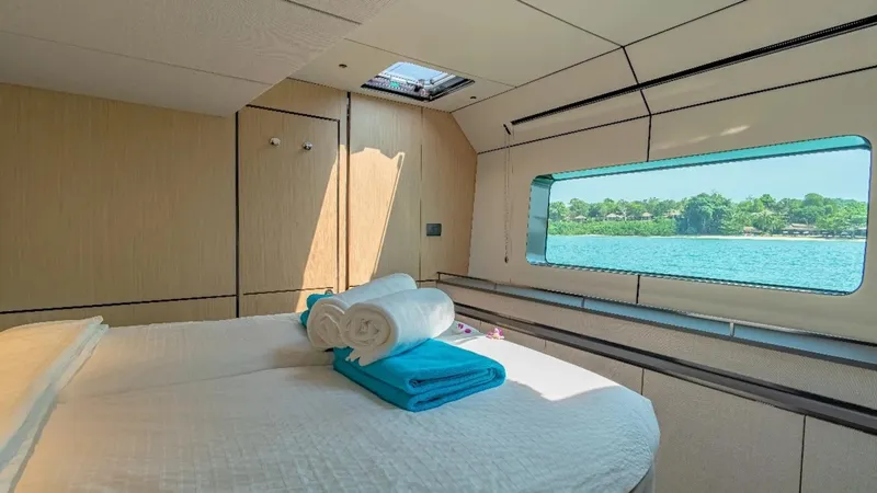 Jack Yacht Photos Pics Luxurious McConaghy MC75 yacht cabin with ocean view, 2023 model.