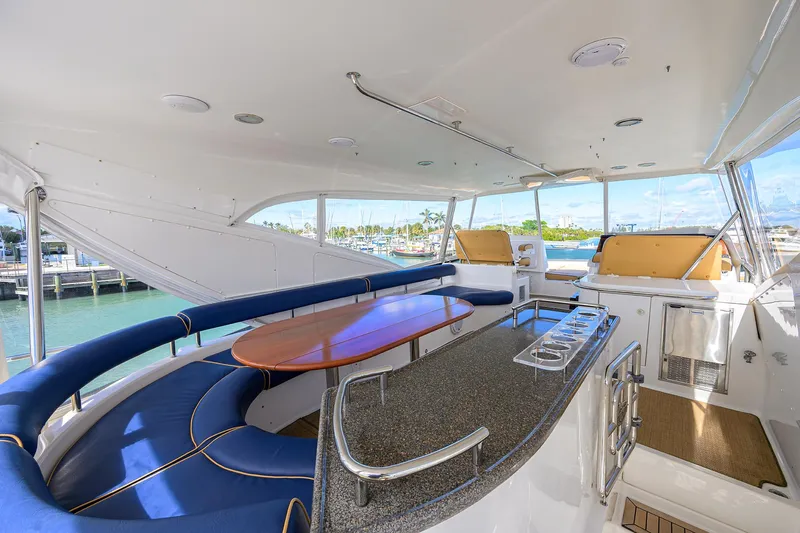 Aye Roller Yacht Photos Pics Neptunus 62 AYE ROLLER - Flybridge Seating & Table