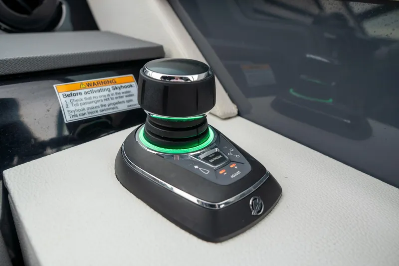 Di Blue Yacht Photos Pics Joystick control on 2022 Cruisers Yachts 38 GLS dashboard.
