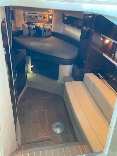  Yacht Photos Pics Interior of 2016 Sea Ray 330 Sundancer with cozy seating and elegant design.