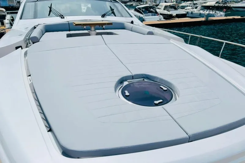  Yacht Photos Pics Luxurious 2009 Pershing 80' yacht with spacious sunbathing deck and sleek design.