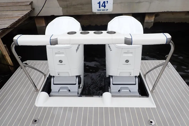  Yacht Photos Pics 2023 Formula 380 Super Sport Crossover OB with dual Mercury Verado engines.