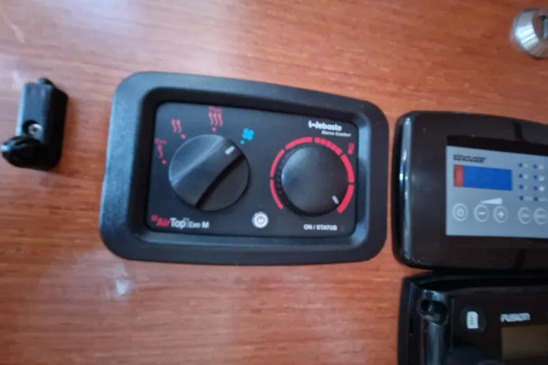  Yacht Photos Pics Control panel on a 2014 Beneteau Oceanis 48 yacht dashboard.