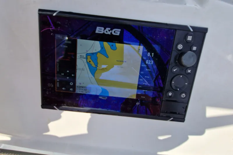 Yacht Photos Pics B&G navigation display on 2014 Beneteau Oceanis 48 sailboat.