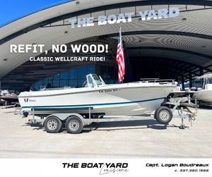 1986 Wellcraft 20 Sport Fish boat on trailer at The Boat Yard. Refit, no wood!
