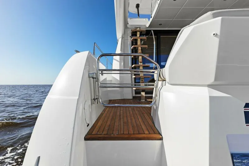 Brace Yourself Too Yacht Photos Pics Prestige 460 yacht 2022, wooden deck, ocean view, modern design.