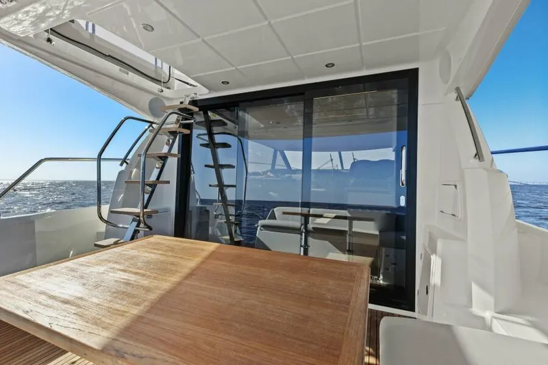 Brace Yourself Too Yacht Photos Pics Prestige 460 yacht 2022 model, featuring elegant deck and modern interior design.