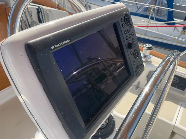 Bell Canto Yacht Photos Pics Close-up of a Furuno navigation system on a 2006 Tartan 3400 sailboat.