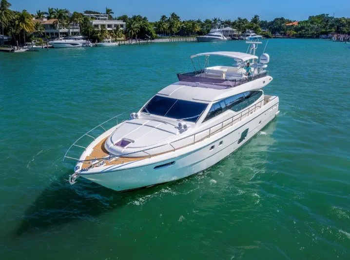 Hope Yacht Photos Pics Luxurious 2011 Ferretti Yachts 660 cruising in tropical waters.