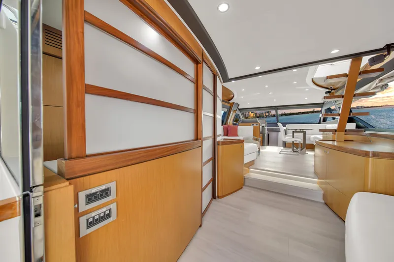 Hope Yacht Photos Pics Luxurious interior of 2011 Ferretti Yachts 660 with modern design and spacious layout.