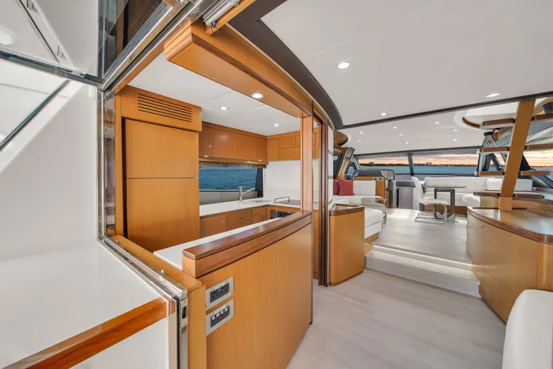 Hope Yacht Photos Pics Luxurious interior of 2011 Ferretti Yachts 660 with modern design and spacious layout.