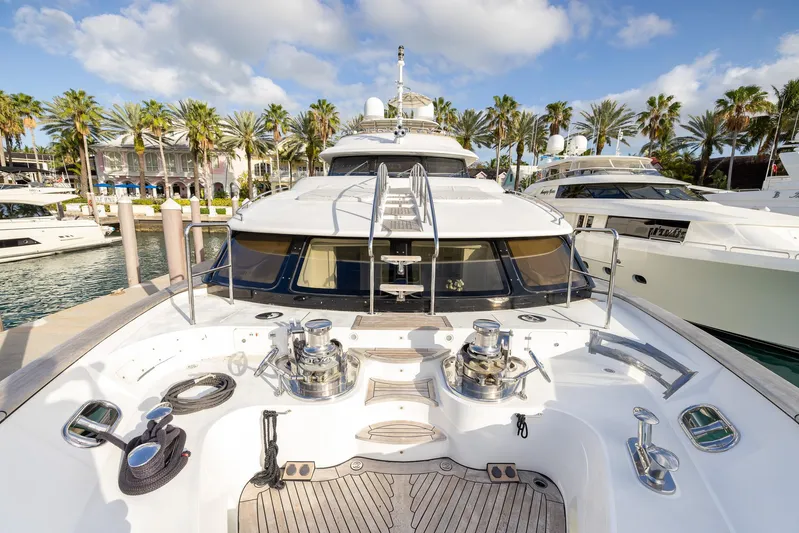 Benetti Classic Yacht Photos Pics Luxurious 2008 Benetti Classic yacht docked, featuring sleek design and polished deck fittings.